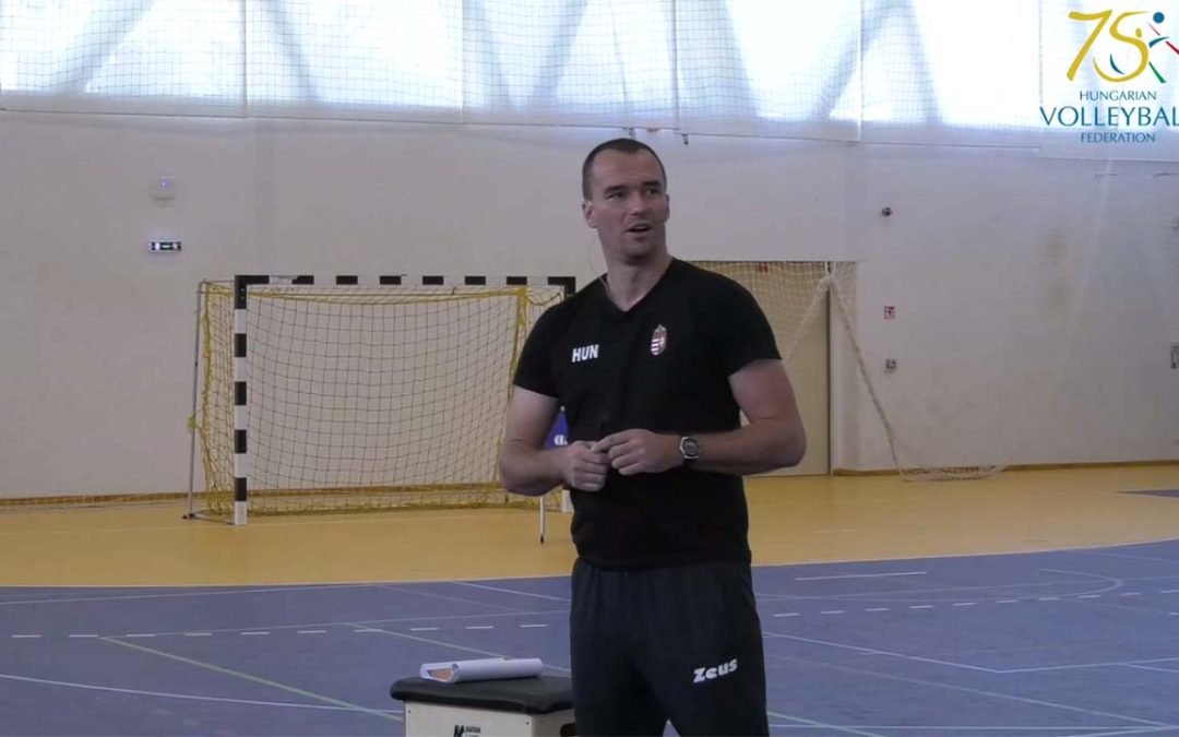 Posztedzés szervezése edzésen belül, center – feladó kapcsolat – Bodonyi Ákos