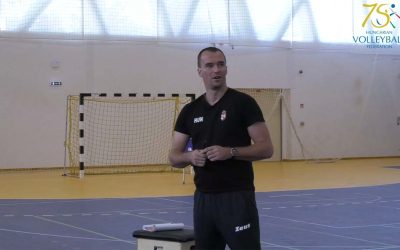 Posztedzés szervezése edzésen belül, center – feladó kapcsolat – Bodonyi Ákos